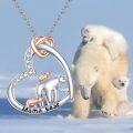 wholesale 925 Sterling Silver Mama Bear Family Love Infinity Heart Pendant Necklace for Women Girls Gifts-0-5