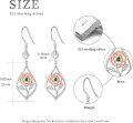 wholesale 925 Sterling Silver Rose Dangle Earrings with Birthstone Flower Jewelry for Women-0-3