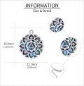 wholesale 925 Sterling Silver Lotus Flower Opal Pendant Necklaces - Soberity s for Women's Christmas Presents-0-3
