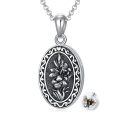 wholesale 925 Sterling Silver Oxidized Floral Oval Locket Bracelet With Filling Tool Set-0-51