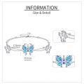 wholesale 925 Sterling Silver Butterfly Opal Charm Bracelet-0-3