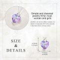 wholesale 925 Sterling Silver Purple Heart Crystal Treble Clef Pendant Necklace for Women-0-4
