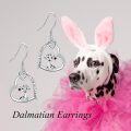 wholesale 925 Sterling Silver Dalmatian Love You Forever Heart Drop Earrings Gift for Women-0-4