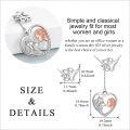 wholesale 925 Sterling Silver Heart Wolf & Girl Face Lariat Necklace for Women Teens Girls -0-4