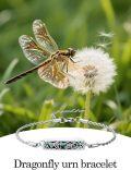 wholesale TOUPOP Urn Bracelet For Ashes For Women 925 Sterling Silver Dragonfly Abalone Shell Cremation Jewelry For Ashes Keepsake Pendant Locket Bracelet For Women Human -0-1