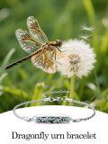 TOUPOP Sterling Silver Abalone Dragonfly Cremation Ashes Keepsake Bracelet-0-1