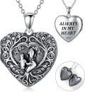 wholesale 925 Sterling Silver Tree of Life Heart Shaped Lockets with Always In My Heart Engraving - For Women and Girls-0-0