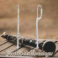 wholesale 925 Sterling Silver Flute Earrings Wholesale For Music Lovers-0-4