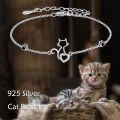 wholesale 925 Sterling Silver Cat Paw Print Charm Bracelet Gift for Women-0-1