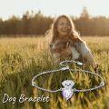 wholesale  Metal Stone Maltese Dog Birthstone Bracelet Gift for Women ( chars)-0-4