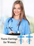 TOUPOP Sterling Silver Crystal Nurse Stethoscope Cross Earrings-0-2
