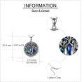 wholesale 925 Sterling Silver Abalone Shell Tree of Life Pendant Necklace for Women - Christmas Gift-0-3