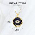 wholesale 14k Gold Plated Blue Sandstone Zodiac Necklace 12 Constellation Pendant for Women-0-28