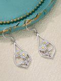 wholesale 925 Sterling Silver Pink Lily of the Valley Drop Earrings-0-18