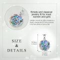 wholesale 925 Sterling Silver Abalone Shell Chakra Lotus Yoga Pendant Necklace-0-4