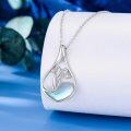 wholesale 925 Sterling Silver Mother of Pearl Floral Pendant Necklaces - Gifts for Her-0-19