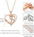 wholesale Rose Gold Cross Heart Infinity Pendant Necklace 925 Sterling Silver Dainty Chain 18  for Women Girlfriend Valentine Mother Graduation-0-5