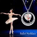 wholesale 925 Sterling Silver Ballet Dancer Pendant Necklace Gift for Sports Lover-0-6