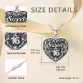 TOUPOP Sterling Silver & Crystal Sweet 16 Birthday Photo Locket Necklace-0-3