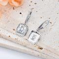 wholesale Sterling Silver Moissanite Dangle Earrings 6ct.tw with D-Color VVS Accents-0-2