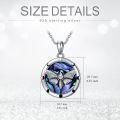 wholesale 925 Sterling Silver Butterfly Abalone Shell Pendant Necklace-0-4