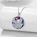 wholesale 925 Sterling Silver Rainbow Crystal Phoenix Pendant Necklaces - Renewal Nirvana Jewelry for Women-0-4