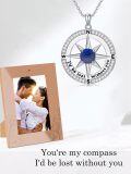 wholesale Sterling Silver Compass Necklace I d Be Lost Without You Love Gift for Wife Girlfriend Her Anniversary Birthday-0-5
