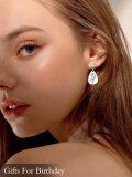 wholesale Sterling Silver Floral Teardrop Earrings w Birth Flower Engraved Gift for Women-0-46