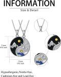wholesale Matching Yin And Yang Necklace, S925 Sterling Silver Sun And Moon Mountains Jewelry Christmas Gifts For Her Him -0-3