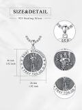 wholesale 925 Sterling Silver &  Saint Sebastian Medal Pendant with Chain - Catholic Protection  for Men and Women-0-1