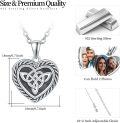 wholesale 925 Sterling Silver Celtic Knot Heart Locket Pendant with Chain for Women Girls - Personalized Picture Frame Charm Necklace s-0-1