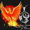 wholesale 925 Sterling Silver Phoenix Moon Pendant Necklace with Black Crystal Stone and Crescent Design-0-5