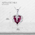 wholesale Sterling Silver Austrian Crystal Caduceus Angel Wing Heart Nurse Necklace-0-45