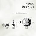 wholesale 925 Sterling Silver Hypoallergenic Cute Black Cat Stud Earrings-0-4