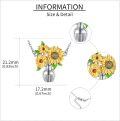 wholesale 925 Sterling Silver Yellow Flower Bouquet Vase Pendant Necklace-0-2