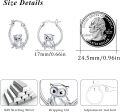wholesale 925 Sterling Silver Owl Branch Design Hypoallergenic Small Huggie Hoop Earrings for Women-0-2
