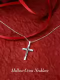 TOUPOP 925 Sterling Silver Cross Pendant Necklace Classic Faith Jewelry For Women Men-0-3