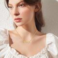 TOUPOP 10k/14k/18k Solid Gold Custom Name Necklace For Women-0-1