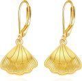 wholesale 925 Sterling Silver Plated Gold Shell Drop Earrings Minimalist s for Her-0-0