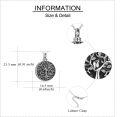 wholesale 925 Sterling Silver Tree of Life Cremation Urn Pendant Necklace with Ash Holder and Photo Lockets for Men & Women-0-3