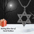 wholesale 925 Sterling Silver Blackened Star of David Pendant with Evil Eye and Horus Symbol on  (24)-0-3