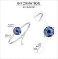 wholesale 925 Sterling Silver Evil Eye Hamsa Owl Ladybug Bangle Bracelet for Women-0-3