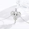 wholesale 925 Sterling Silver Celtic Knotwork Elephant Head Pendant Necklace for Women Luck Charm s-0-4