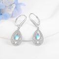 wholesale 925 Sterling Silver Moonstone Drop Earrings Wholesale With White Topaz And Filigree Design-0-2