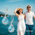 wholesale 925 Sterling Silver Turquoise Stone Filigree Teardrop Dangle Leverback Earrings-0-2
