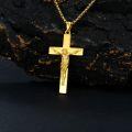 wholesale 925 Sterling Silver  Black Inlay Jesus Crucifix Pendant with Beaded Chain - Religious  (24)-0-2