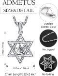 wholesale 925 Sterling Silver Dove in Star of David Pendant Necklace  for Men s-0-1