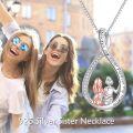 wholesale 925 Sterling Silver Infinity Sister Forever My Friend Pendant Necklaces Gifts for Women-0-4
