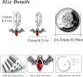 wholesale 925 Sterling Silver Red Crystal Bat Huggie Hoop Earrings Gothic Punk Style Vampire Jewelry for Women Girls 3cm Diameter-0-4