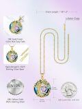 wholesale White Gold Yellow Gold Plated Sterling Silver Austrian Crystal Celtic Tree of Life Necklace-0-95